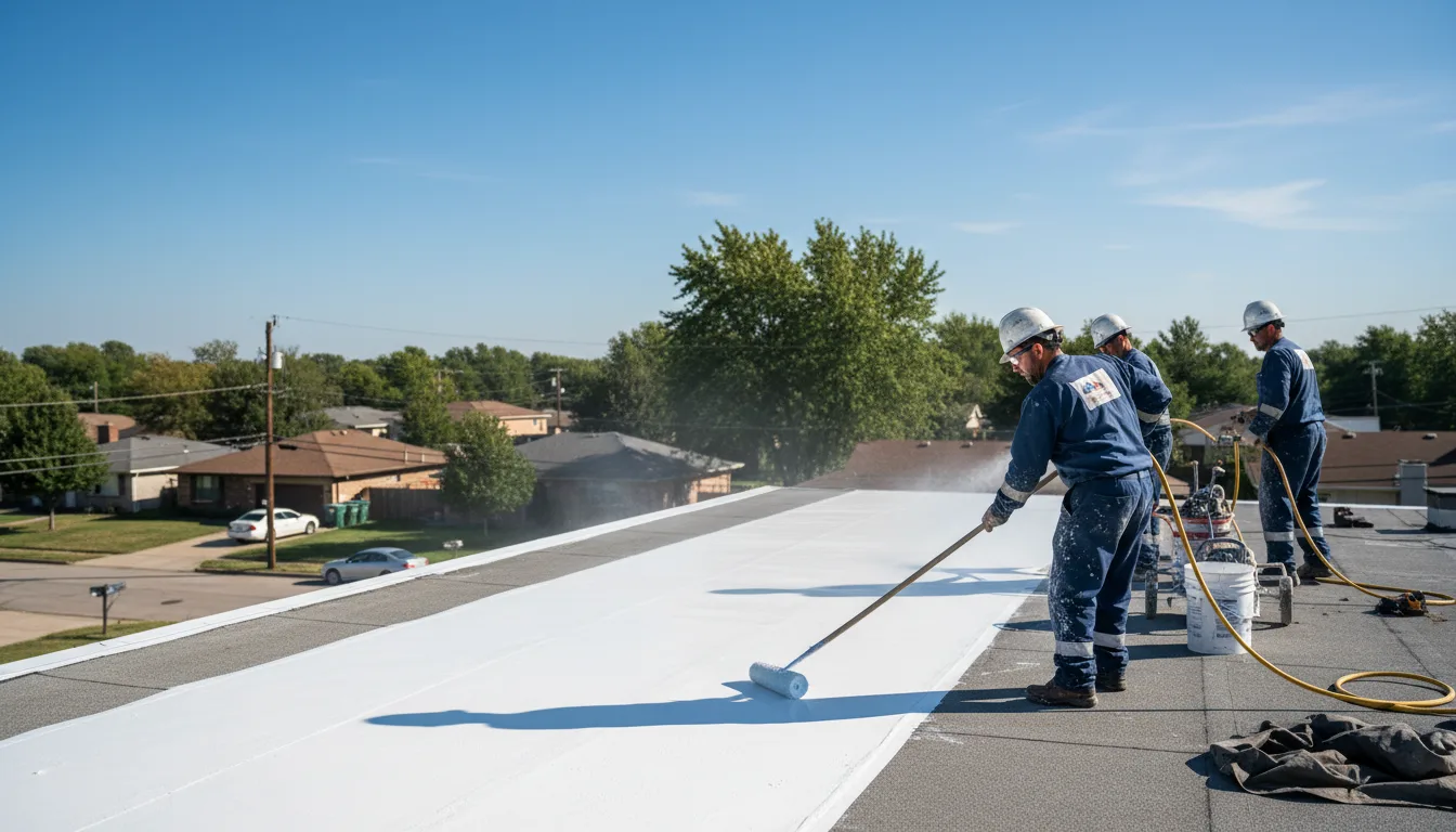 Commercial roof coating in Fries, VA near me